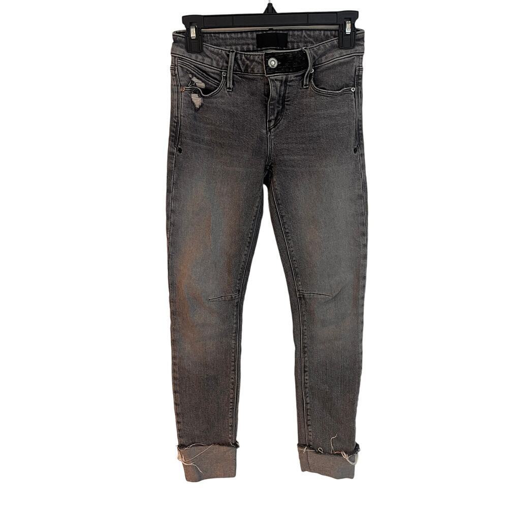 RTA Grey Denim Mid-Rise Skinny Leg Jeans Size 24